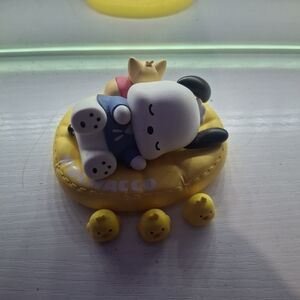 Sanrio Pochacco Figurine with Three Chick Accents